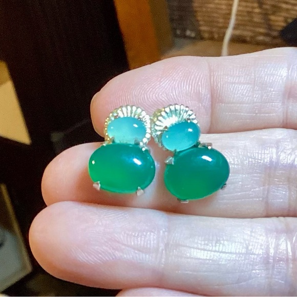 Ross-Simons Vibrant Green Earrings - Picture 3 of 4